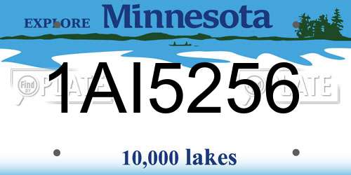 1AI5256 Minnesota License Plate