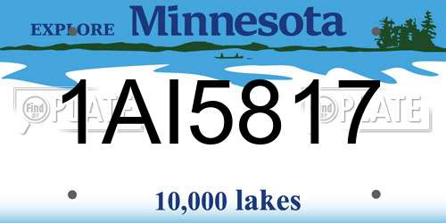 1AI5817 Minnesota License Plate