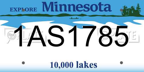 1AS1785 Minnesota License Plate