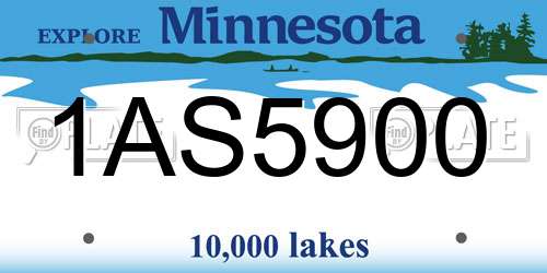 1AS5900 Minnesota License Plate