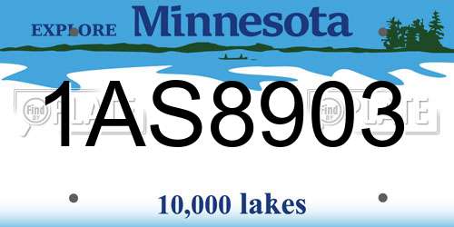 1AS8903 Minnesota License Plate