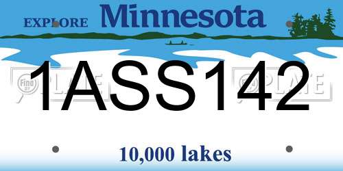 1ASS142 Minnesota License Plate
