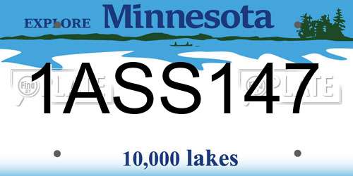 1ASS147 Minnesota License Plate