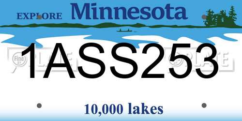 1ASS253 Minnesota License Plate