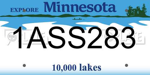 1ASS283 Minnesota License Plate