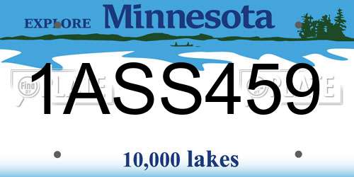 1ASS459 Minnesota License Plate
