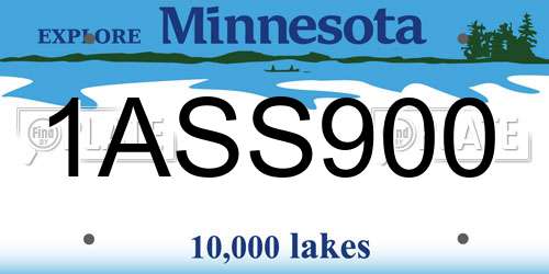 1ASS900 Minnesota License Plate