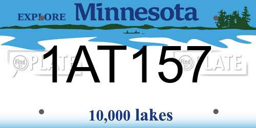 1AT157 Minnesota License Plate