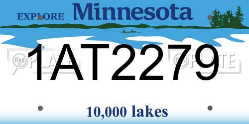 1AT2279 Minnesota License Plate