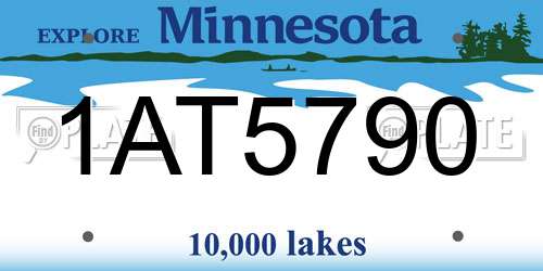 1AT5790 Minnesota License Plate