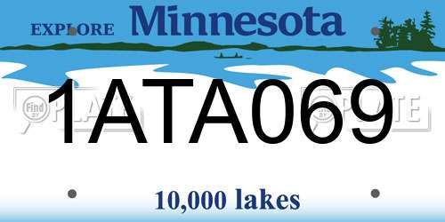 1ATA069 Minnesota License Plate