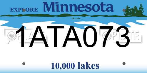 1ATA073 Minnesota License Plate