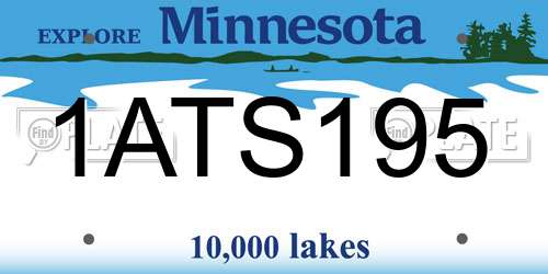 1ATS195 Minnesota License Plate