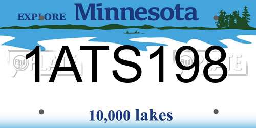 1ATS198 Minnesota License Plate