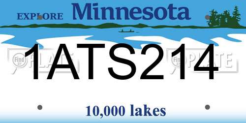 1ATS214 Minnesota License Plate