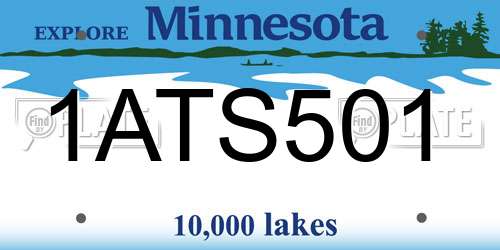 1ATS501 Minnesota License Plate