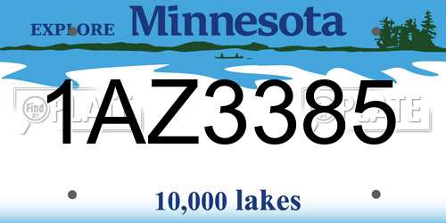 1AZ3385 Minnesota License Plate