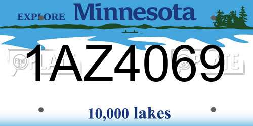 1AZ4069 Minnesota License Plate