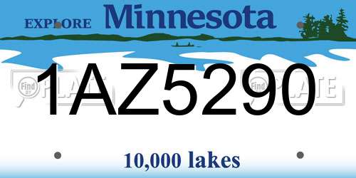 1AZ5290 Minnesota License Plate