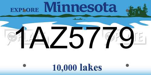 1AZ5779 Minnesota License Plate