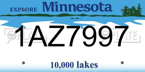 1AZ7997 Minnesota License Plate