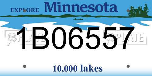 1B06557 Minnesota License Plate