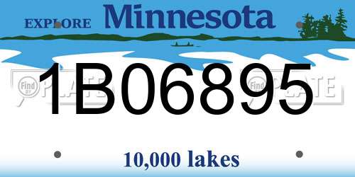 1B06895 Minnesota License Plate