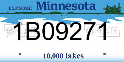 1B09271 Minnesota License Plate