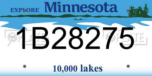 1B28275 Minnesota License Plate