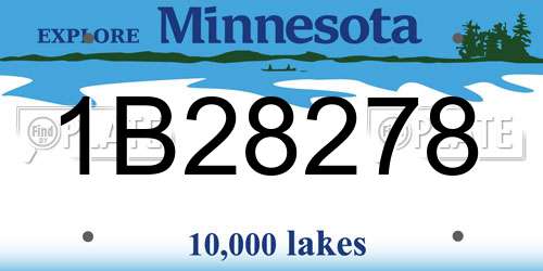 1B28278 Minnesota License Plate