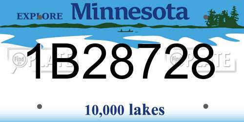1B28728 Minnesota License Plate