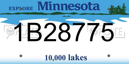 1B28775 Minnesota License Plate