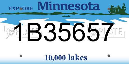 1B35657 Minnesota License Plate