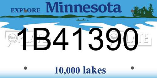 1B41390 Minnesota License Plate