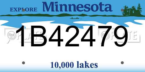 1B42479 Minnesota License Plate