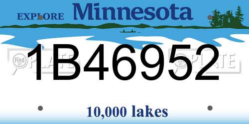 1B46952 Minnesota License Plate