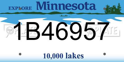 1B46957 Minnesota License Plate