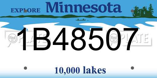 1B48507 Minnesota License Plate