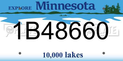 1B48660 Minnesota License Plate