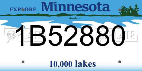 1B52880 Minnesota License Plate