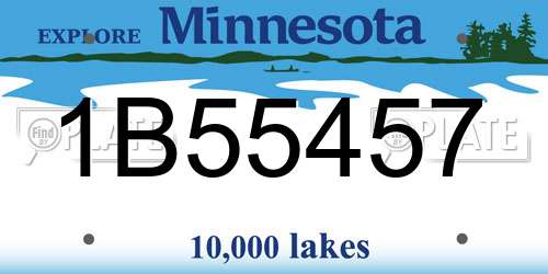 1B55457 Minnesota License Plate