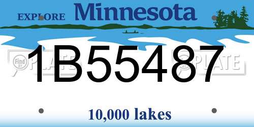 1B55487 Minnesota License Plate