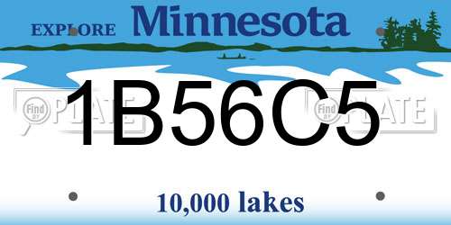1B56C5 Minnesota License Plate