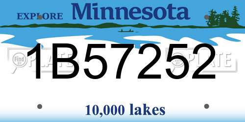 1B57252 Minnesota License Plate