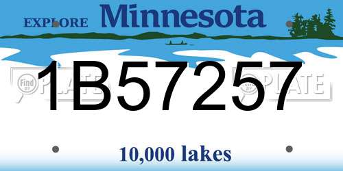 1B57257 Minnesota License Plate