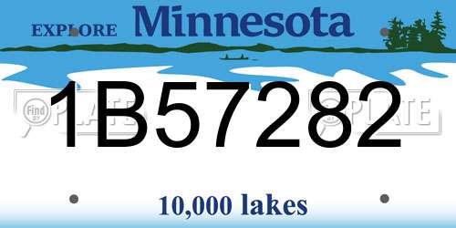 1B57282 Minnesota License Plate
