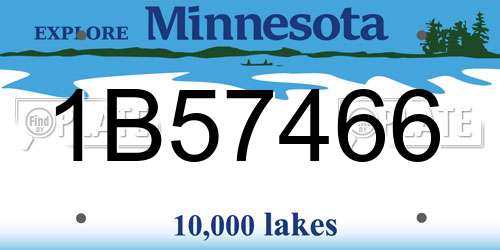 1B57466 Minnesota License Plate