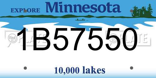 1B57550 Minnesota License Plate