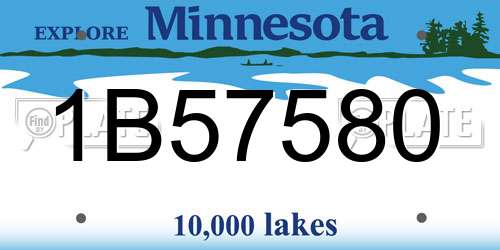 1B57580 Minnesota License Plate