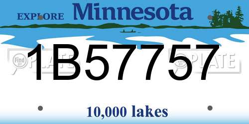 1B57757 Minnesota License Plate